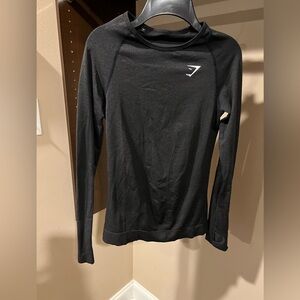Gymshark Gray Fitted Long Sleeve Tee